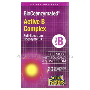 Natural Factors BioCoenzymated Active B Complex, 60 Vegetarian Caps
