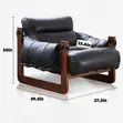 Accent Chair - Black Leather - 2