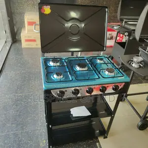 Decakila Five Burner Gas Stove with Shelf