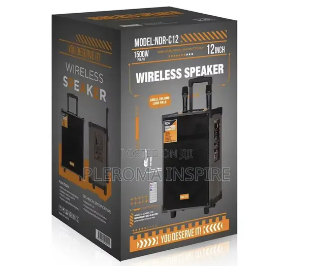 Acemic 12-inch Bass Speaker with Rechargeable Battery - 1
