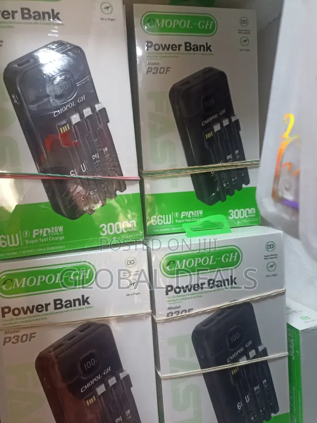 Original 30,000mAh 66W Power Bank with Type-C & USB Output - 1