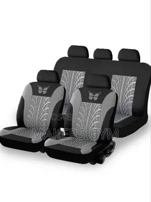 9-Piece Washable Polyester Universal Seat Cover Set - Grey