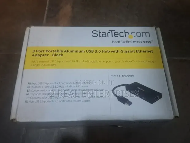 StarTech.com 3-Port USB 3.0 Hub & Gigabit Ethernet Adapter - 1