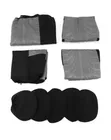 9-Piece Universal Car Seat Covers (Black/Grey) - 2