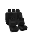 9-Piece Universal Car Seat Covers - Black - 1