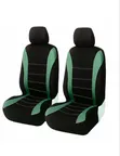 9-Piece Car Seat Cover Set - Black & Green - 2