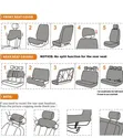 9-Piece Universal Car Seat Covers - Beige - 2