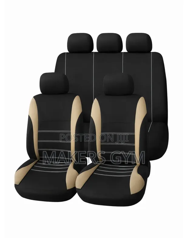 9-Piece Dual Color Car Seat Covers - Universal Fit - 1