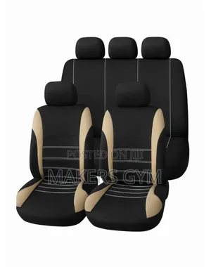 9-Piece Dual Color Car Seat Covers - Universal Fit