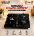 Kenwood 60cm Ceramic Glass 3-Burner Hob with Auto Ignition - 1