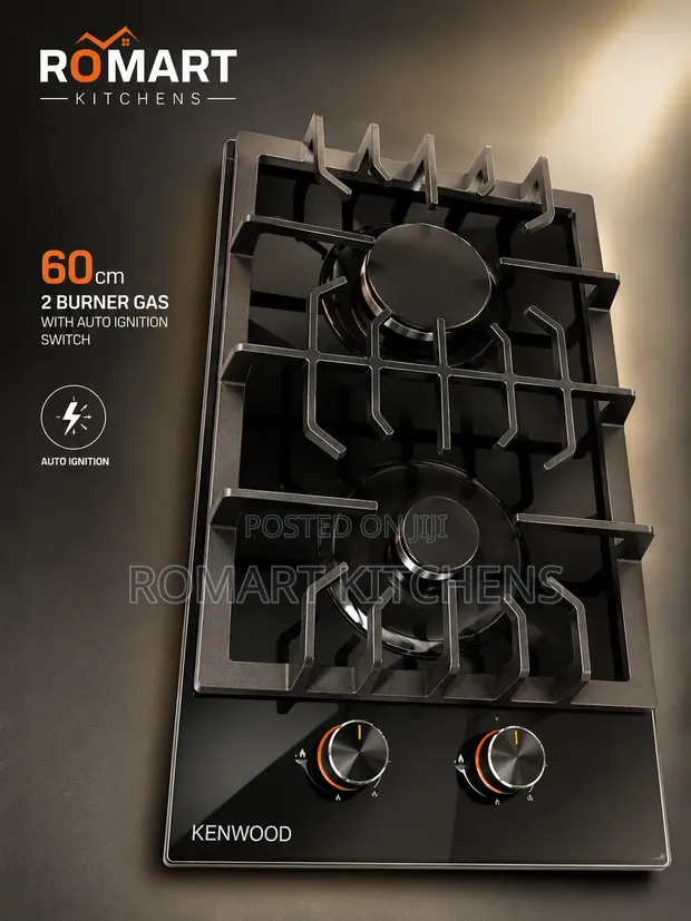 Kenwood 60cm Inbuilt Ceramic Glass 2-Burner Cooktop - 1