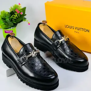 Louis Vuitton Black Leather Chunky Men's Shoes