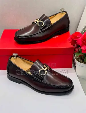 Salvatore Ferragamo Coffee Leather Loafers