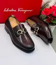 Salvatore Ferragamo Coffee Leather Loafers - 3