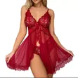 2 Pieces Romantic Lingerie Set with Pant - 1