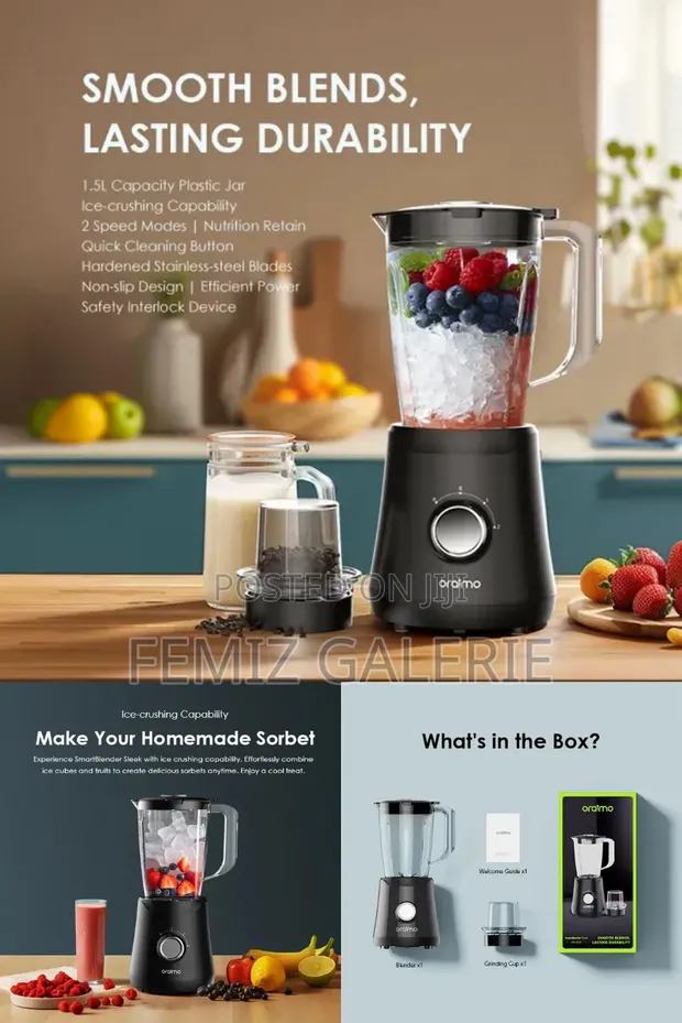 Oraimo Smartblender Sleek 1.5L Blender - 1