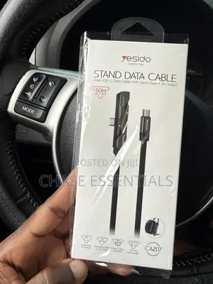 60W Type-C to Type-C Data Cable with Stand