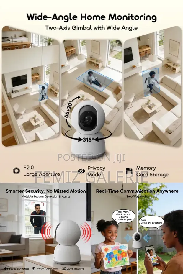 Oraimo Vigicam 3MP Ultra HD Night Vision IP Camera - 1