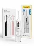 Oral Irrigator Sonic Electric Toothbrush Set - Black - 1