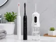 Oral Irrigator Sonic Electric Toothbrush Set - Black - 3