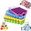 2 Piece Food-Grade Silicone Ice Cube Maker - 2