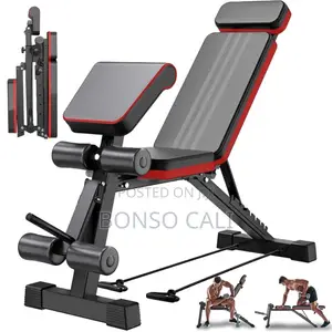 Adjustable Weight Training Bench with 4KG Plates