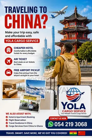 Travel to China with Yola Cargo Service