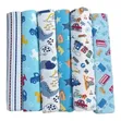 6-in-1 Colored Cotton Cot Sheets & Receiving Blankets - 2
