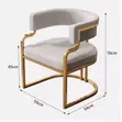 Elegant Black and Gold Accent Chair - 2