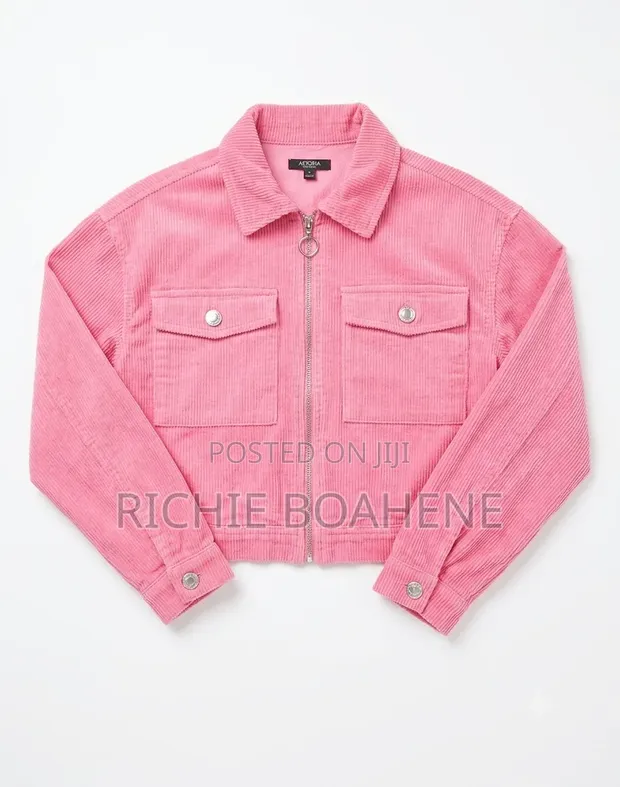 Pink Cotton Jacket for 9-10 Year Old Girls - 1