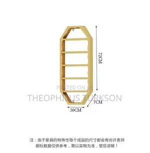 5-Piece Gold Nail Polish Display Shelf Set