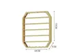 5-Piece Gold Nail Polish Display Shelf Set - 3