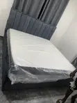 Queen Size Bed Frame with Mattress - Wood-Mode - 2
