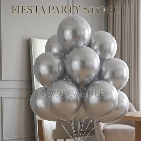 Silver Metallic Balloon - 1