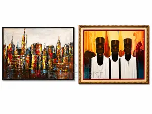 Beautiful Framed Abstract Cityscape Painting - Wall Art