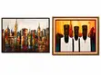 Beautiful Framed Abstract Cityscape Painting - Wall Art - 1
