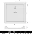 VR Bathrooms Square Shower Tray 70x70cm - 2