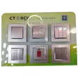 Rose Gold 2-Gang 2-Way Light Switch - 1
