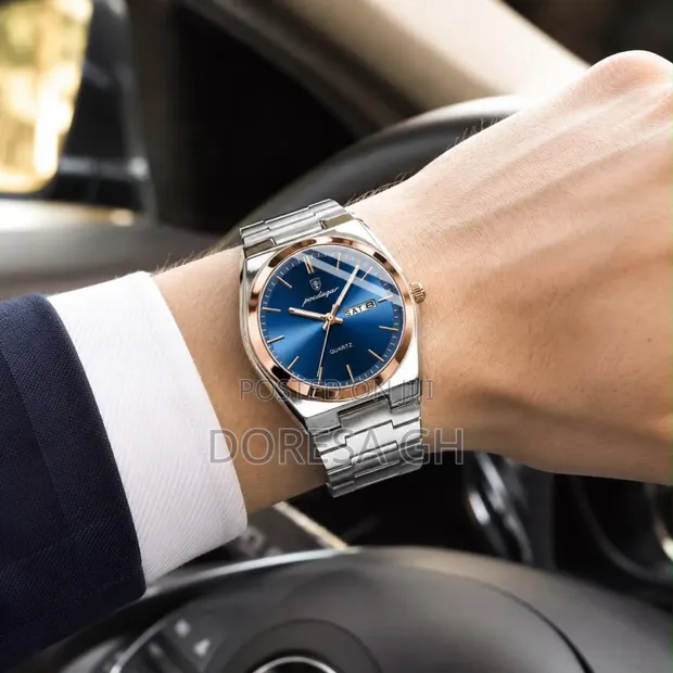 POEDAGAR Luxury Men's Stainless Steel Quartz Watch - 1