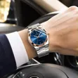 POEDAGAR Luxury Men's Stainless Steel Quartz Watch - 1