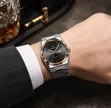 POEDAGAR Luxury Men's Stainless Steel Quartz Watch - 5