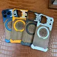 iPhone 17 Pro Max Case with Walnut Back and 360 Holder - 1