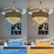 Pukupin 48-inch Chandelier Ceiling Fan with Remote - 2
