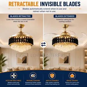 Amerlux 3-in-1 Chandelier Fan Light with Remote Control (48")