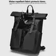 Unisex Waterproof Roll-Top Backpack - 2