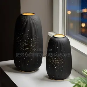 Evergreen LED Porcelain Lanterns (Set of 2)