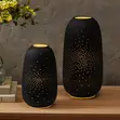 Evergreen LED Porcelain Lanterns (Set of 2) - 4