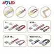 Transparent Solderless 8mm COB LED Strip Connectors - 2