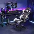 Gaming Chair with Thickened Seat Cushion and Footrest - 3
