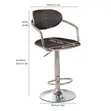 Adjustable Bar Stool - Brown Woven - 2